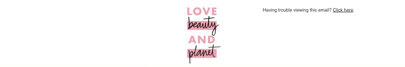 love beauty + planet header